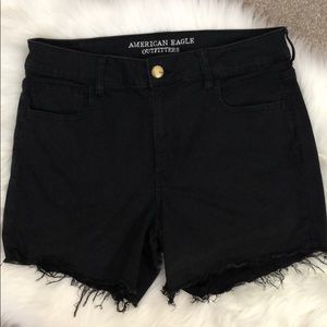 Black Denim Shorts